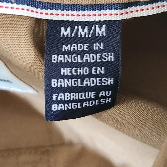 Wrangler Shirt Mens Medium Khaki Long Sleeve Relaxed Fit Woven Button Up Work - Picture 4 of 10